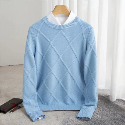 Vicenzo Men’s Cashmere Diamond Sweater